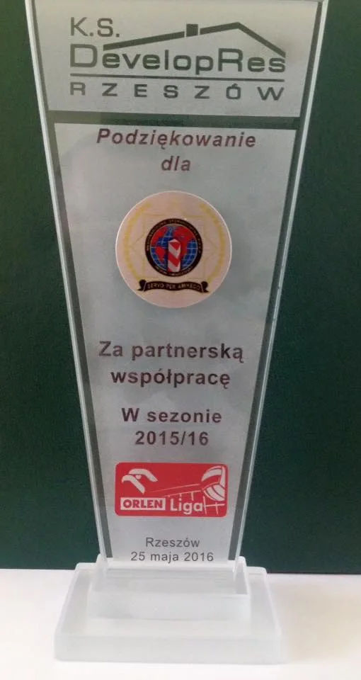 KS Developres Rzeszów dziękuje za partnerską współpracę w sezonie 2015/2016