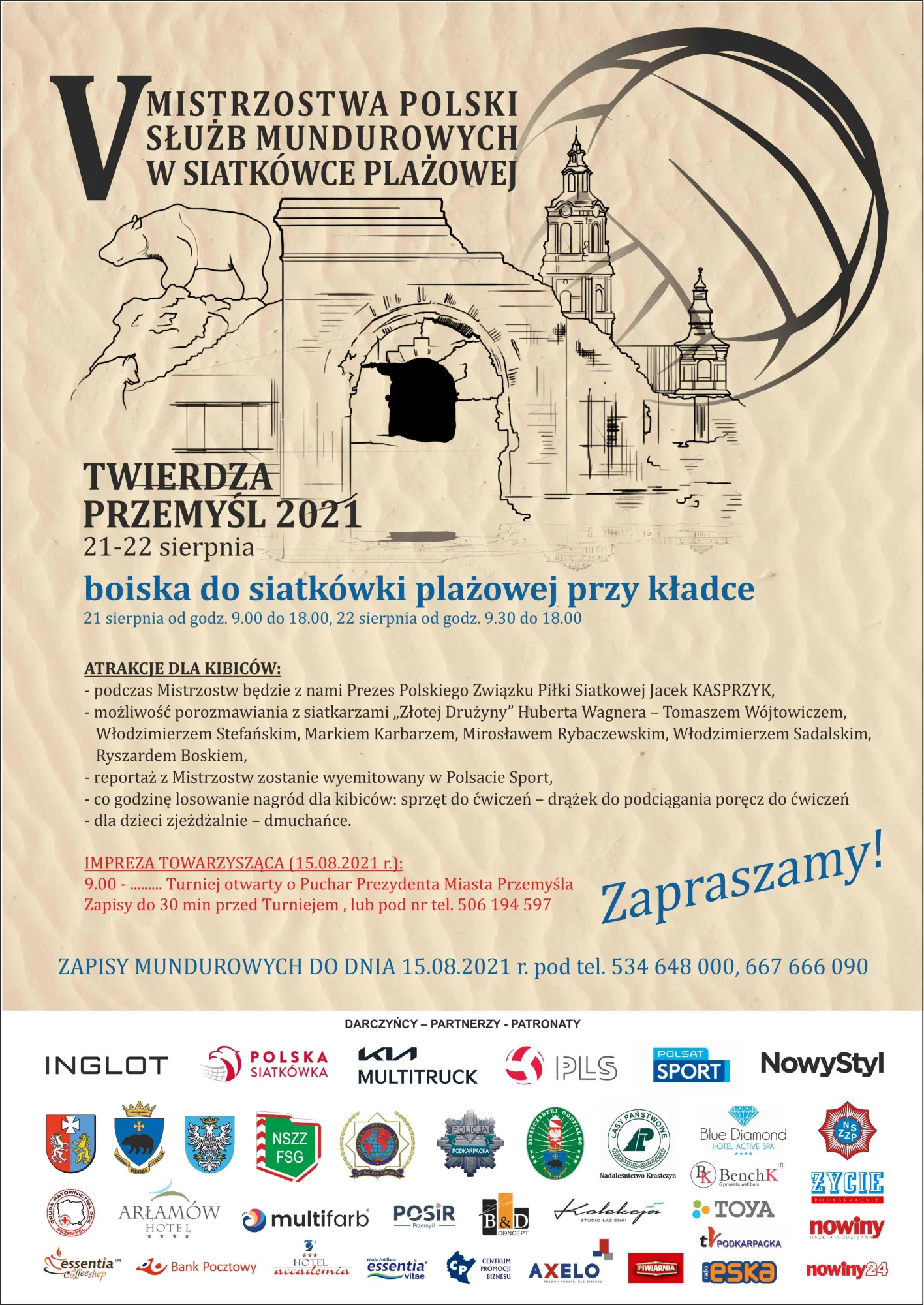 V MISTRZOSTWA POLSKI W SIATKÓWCE PLAŻOWEJ SŁUŻB MUNDUROWYCH MĘŻCZYZN – TWIERDZA PRZEMYŚL 2021