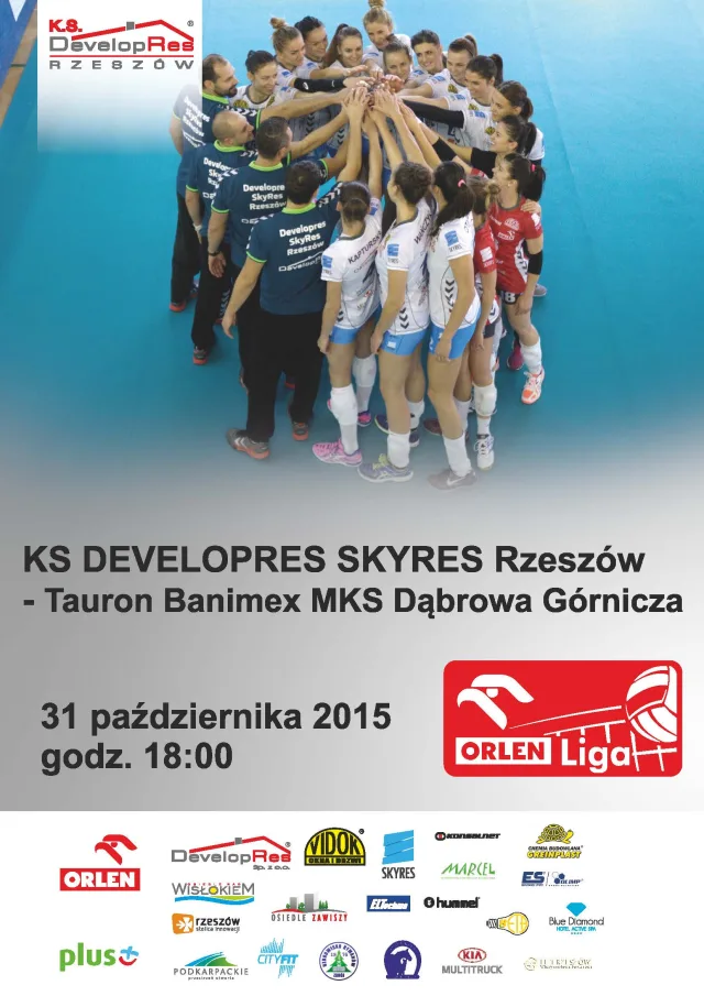 Zapraszamy na mecz Developres Skyres Rzeszów – Tauron Banimex MKS Dąbrowa Górnicza