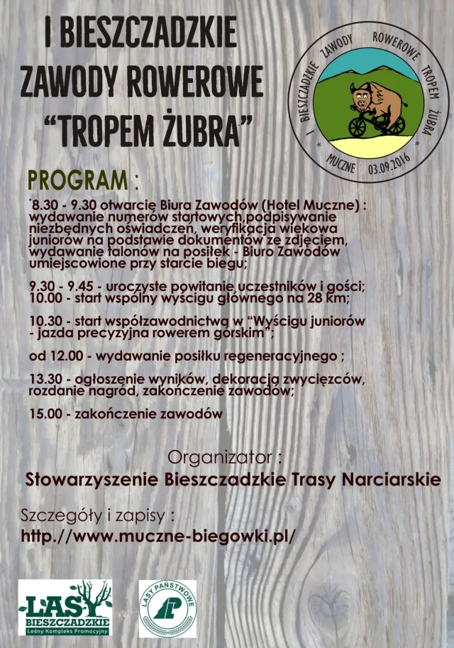 Bieszczadzkie Zawody Rowerowe „Tropem Żubra” 03.09.2016