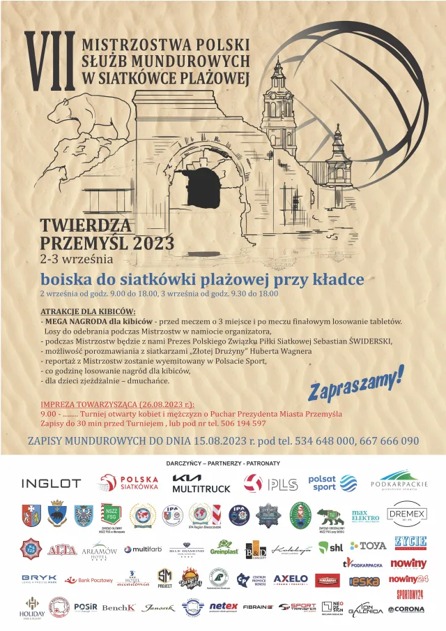 VII MISTRZOSTWA POLSKI SŁUŻB MUNDUROWYCH W SIATKÓWCE PLAŻOWEJ – TWIERDZA PRZEMYŚL 2023