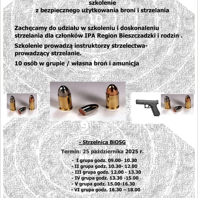 Szkolenie z bezpiecznego użytkowania broni i strzelania